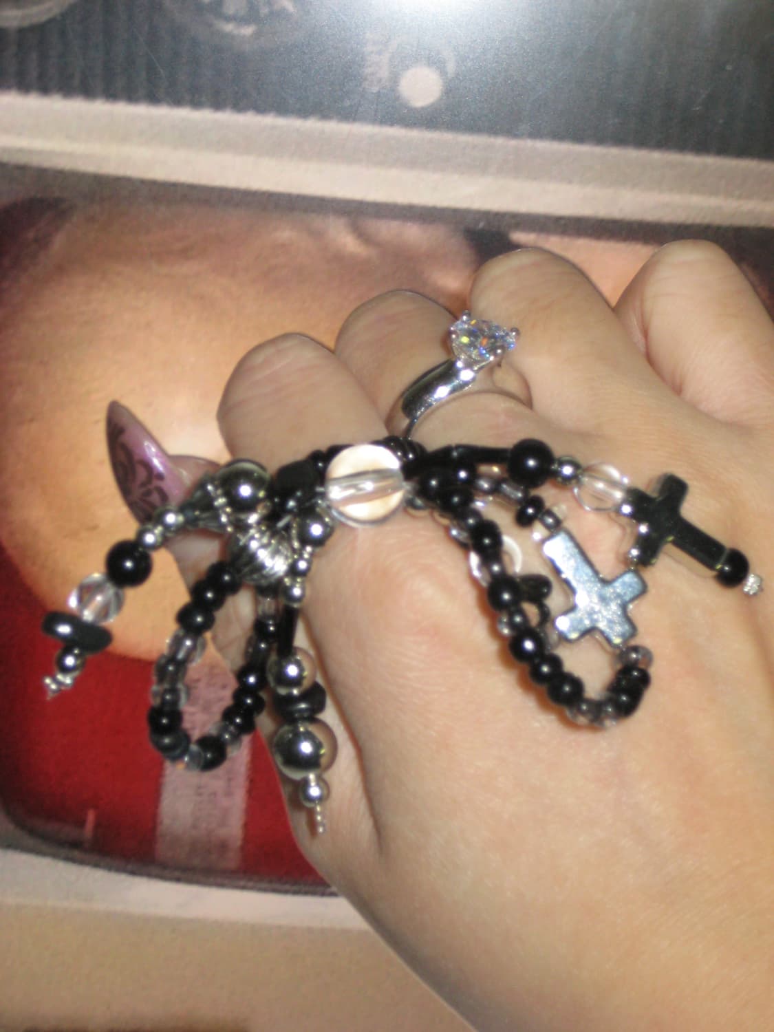 black ribbon stella ring 블랙 리본 스텔라 링 반지  상품이미지5