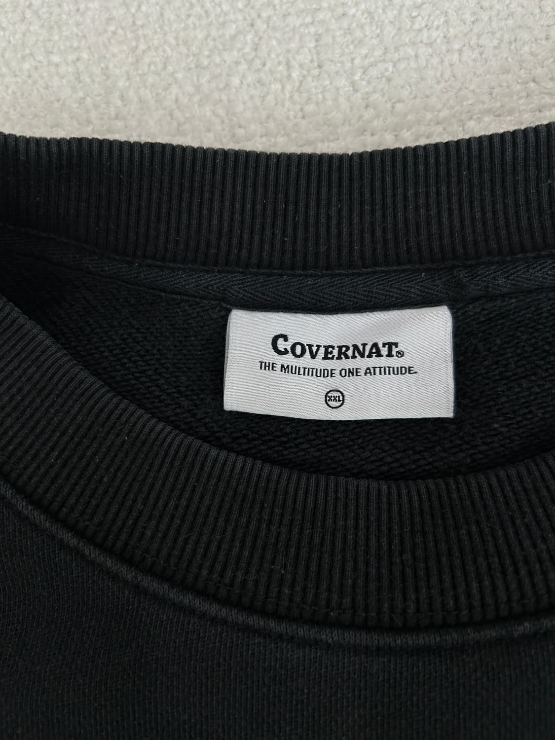 커버낫 블랙 맨투맨 티셔츠 m 상품이미지2