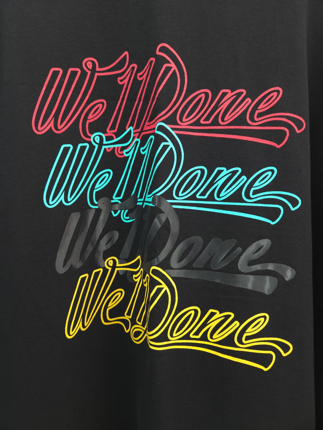 M We11done 웰던 로고 프린트 블랙 긴팔티 상품이미지3