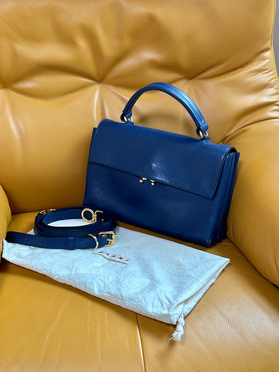 Marni 마르니 투웨이 사첼백 딥블루 상품이미지2