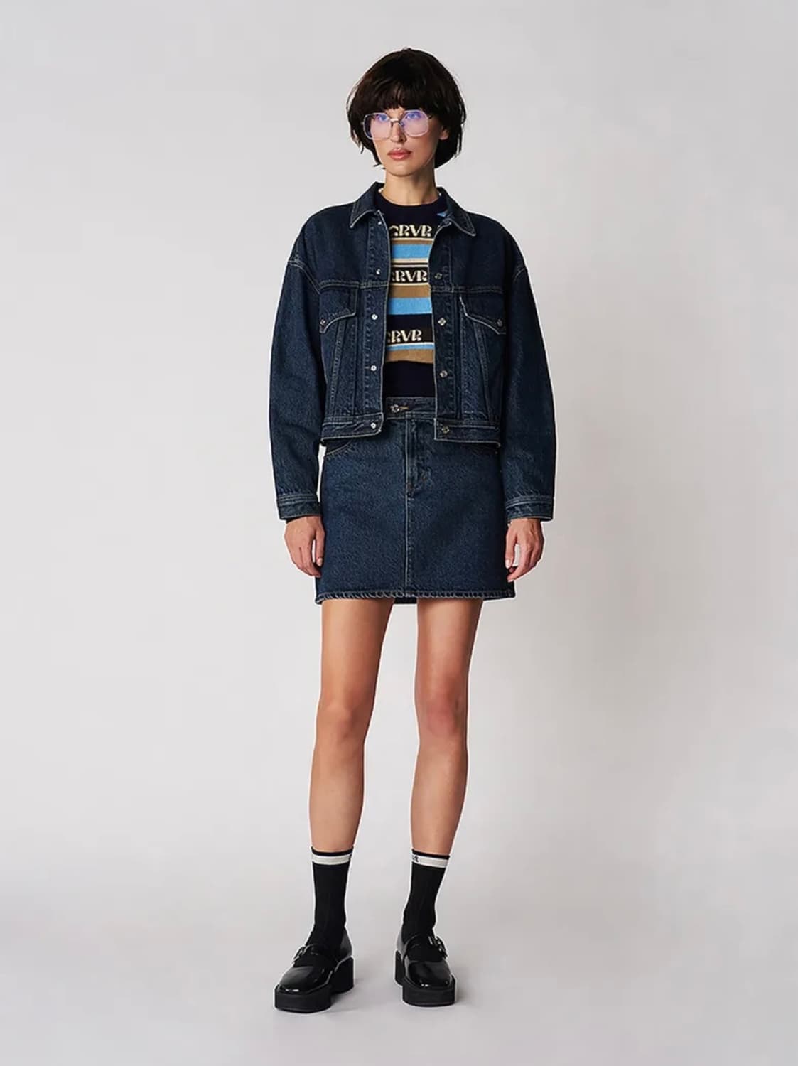 그로브 22FW 폴 데님 자켓 청자켓 블루  상품이미지4