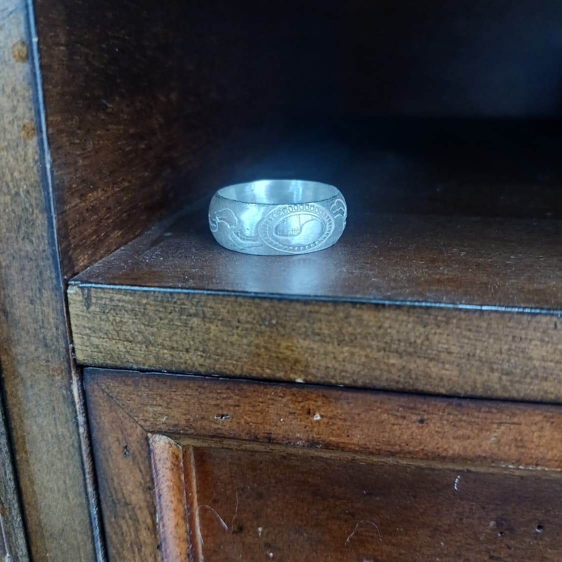 태극구름 순은99 은가락지 8미리 상품이미지2