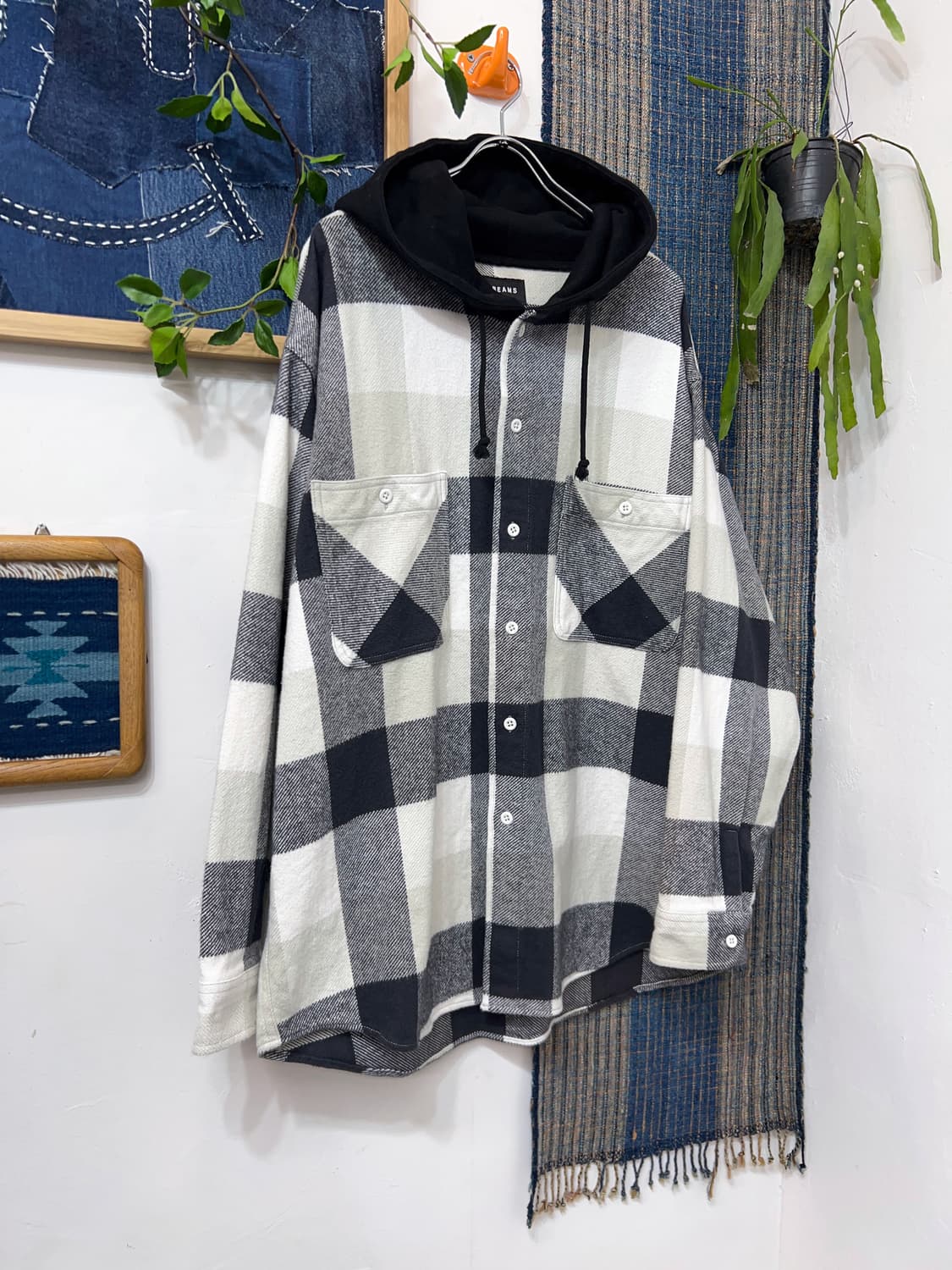 BEAMS  flannel hoodie shirt 상품이미지8