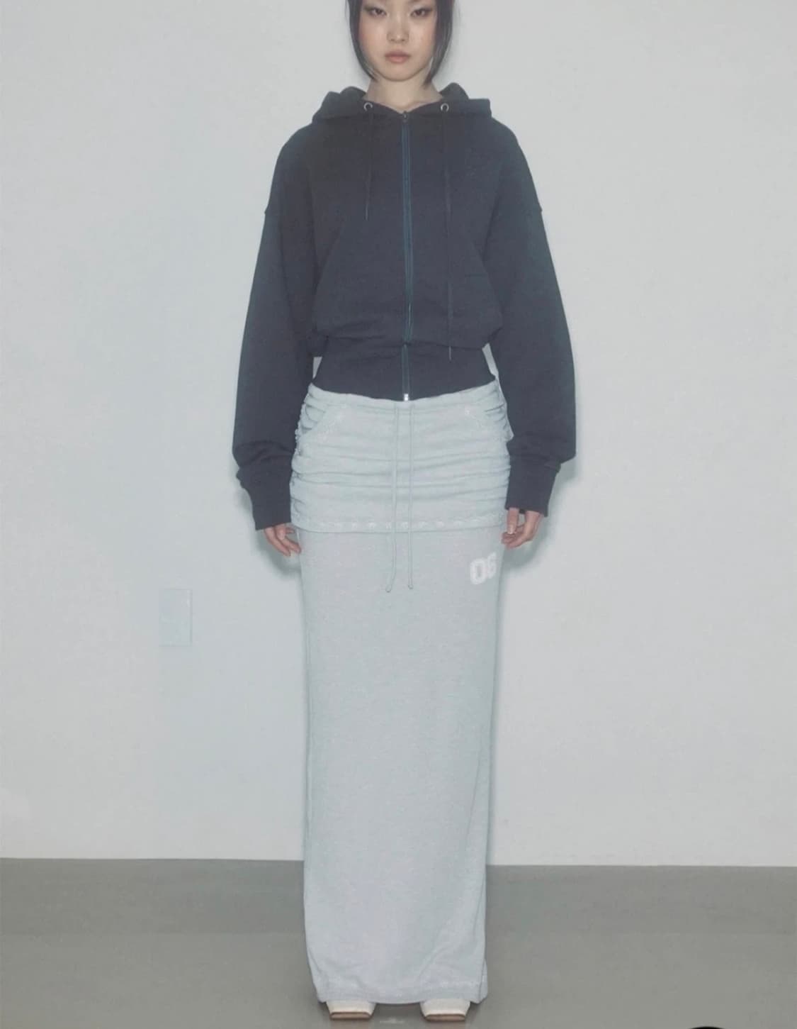 스컬프터 셔링 롱스커트 상품이미지3