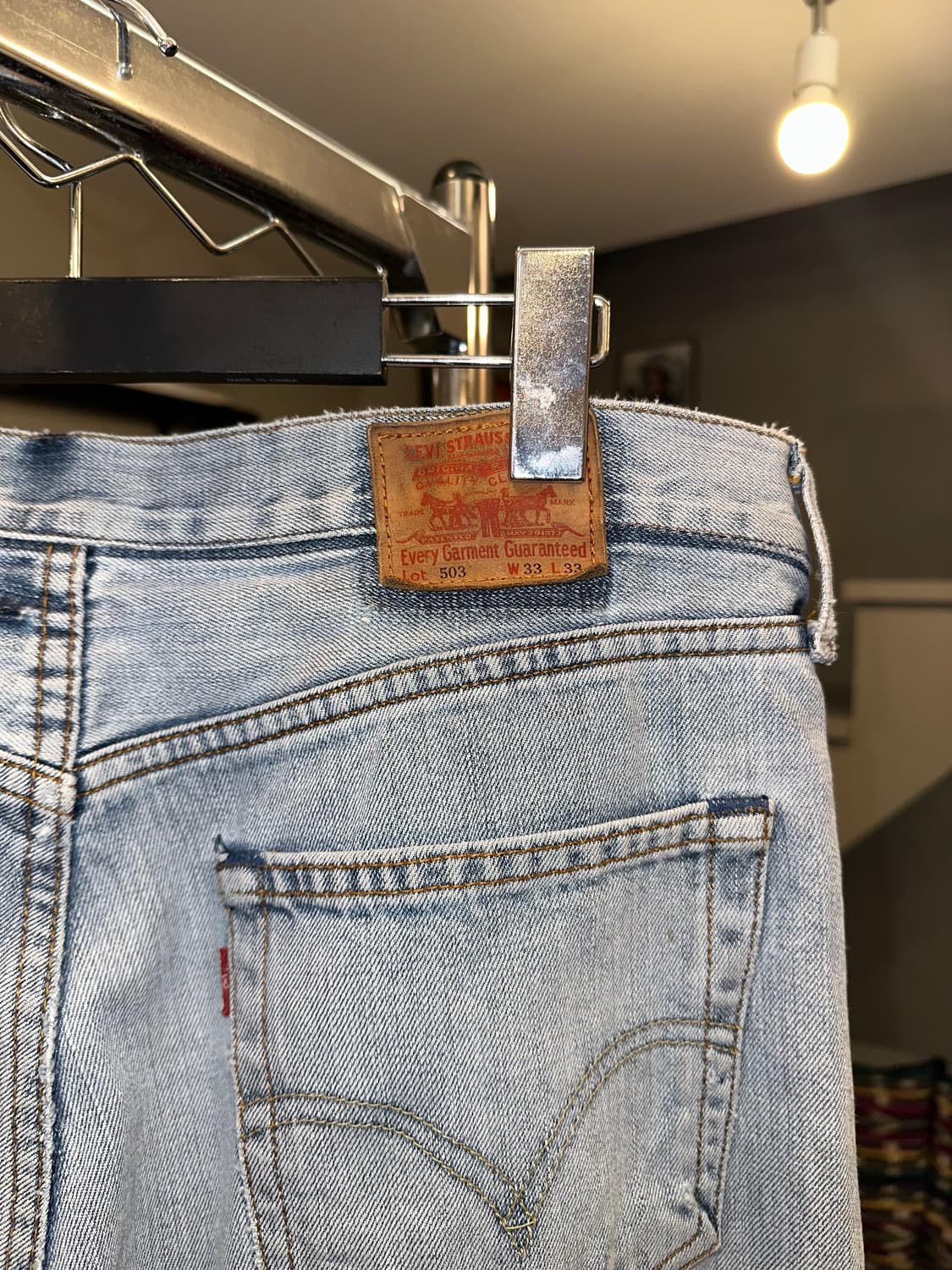 00‘s Levi’s 503 japan stencil work denim 상품이미지9