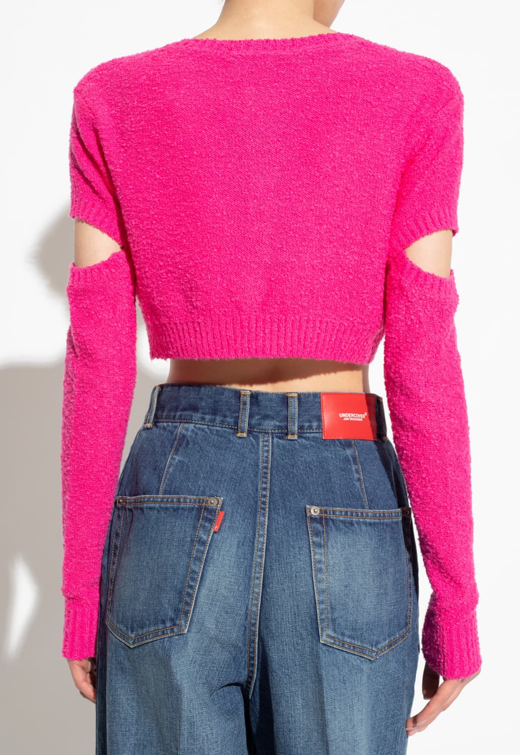 (1)언더커버 컷아웃 디테일 크롭 가디건 상품이미지2