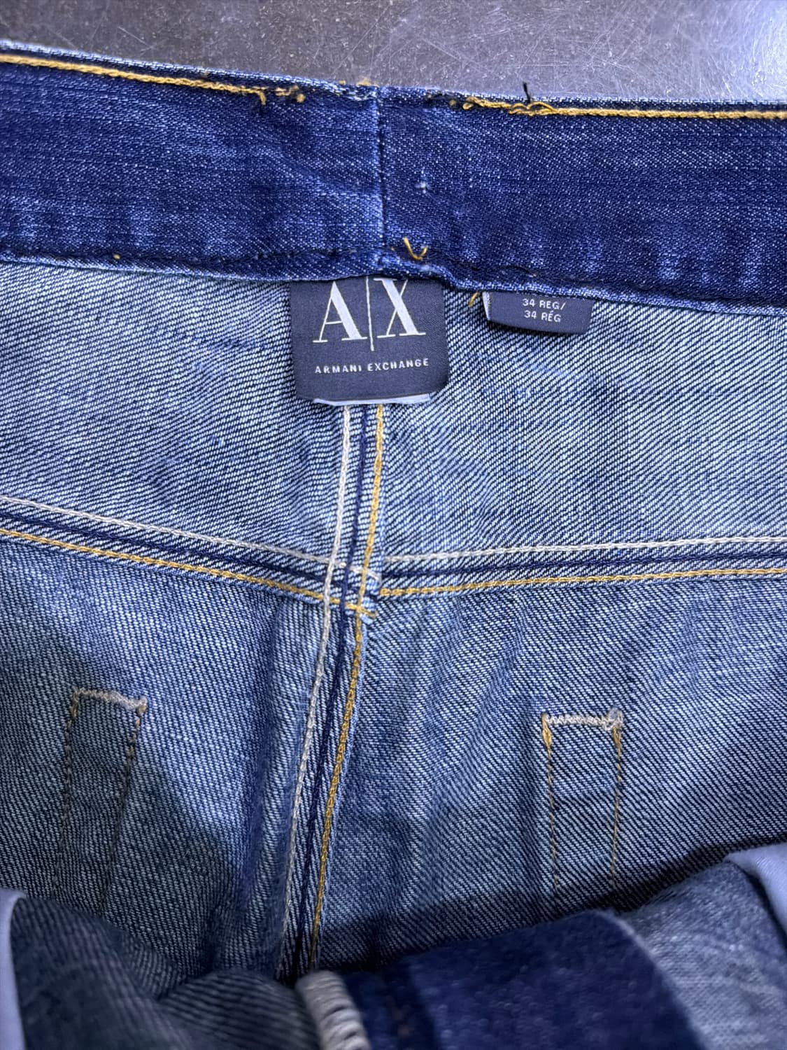 아르마니 익스체인지 헤어라인 워싱 데님팬츠 34 상품이미지8