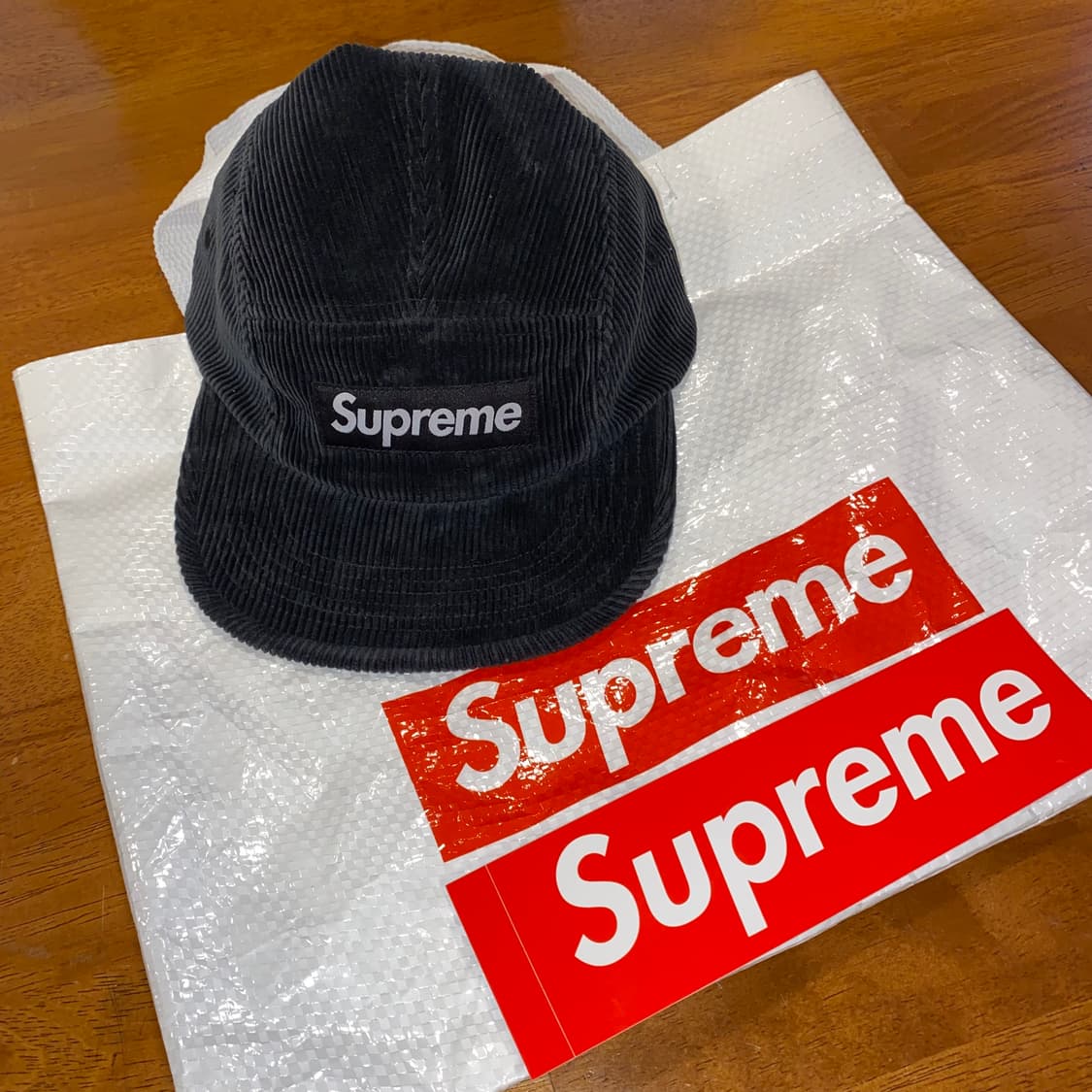 슈프림 코듀로이 캠프캡 블랙 (새상품) 상품이미지1