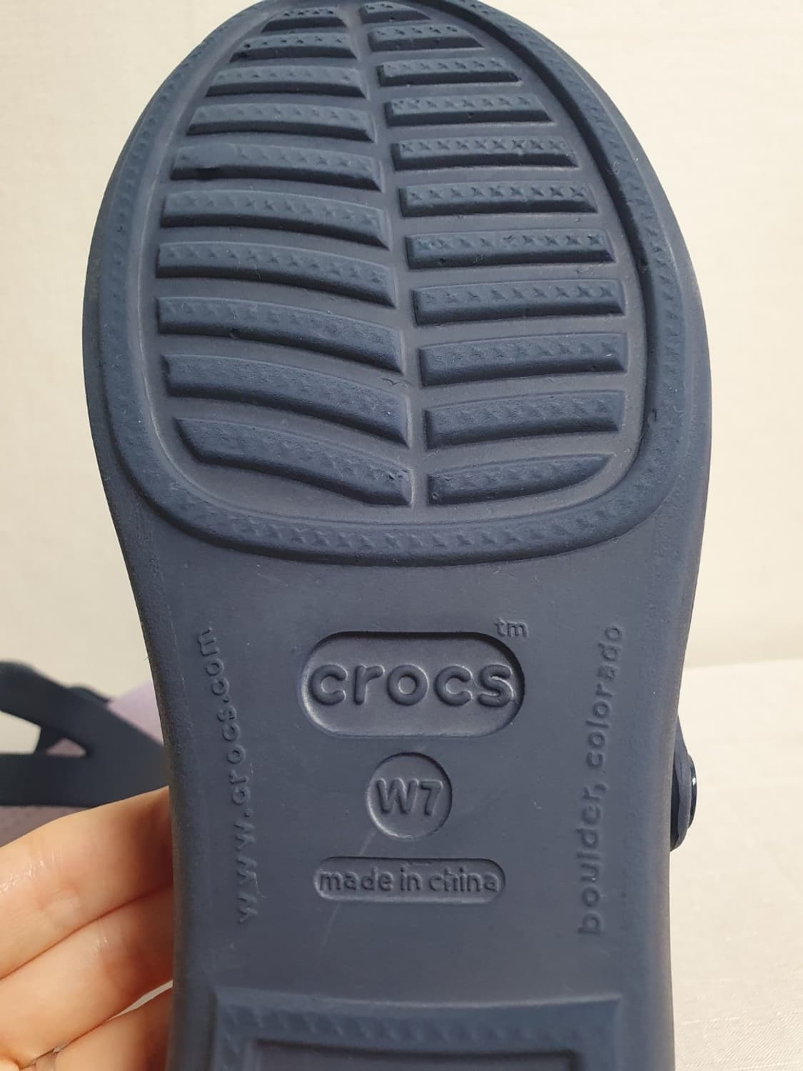 크록스 파트리시아 웨지 샌들 네이비 라벤더 240mm 상품이미지9
