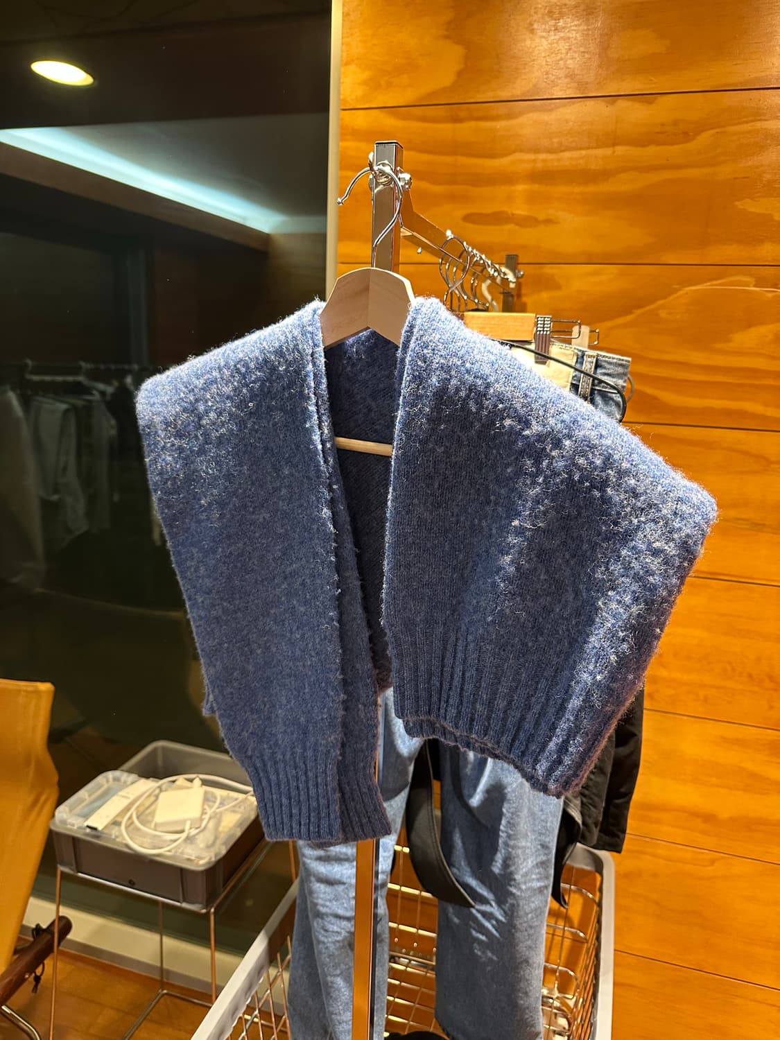 하울린 쉐기독 니트 블루 M(100) 상품이미지2