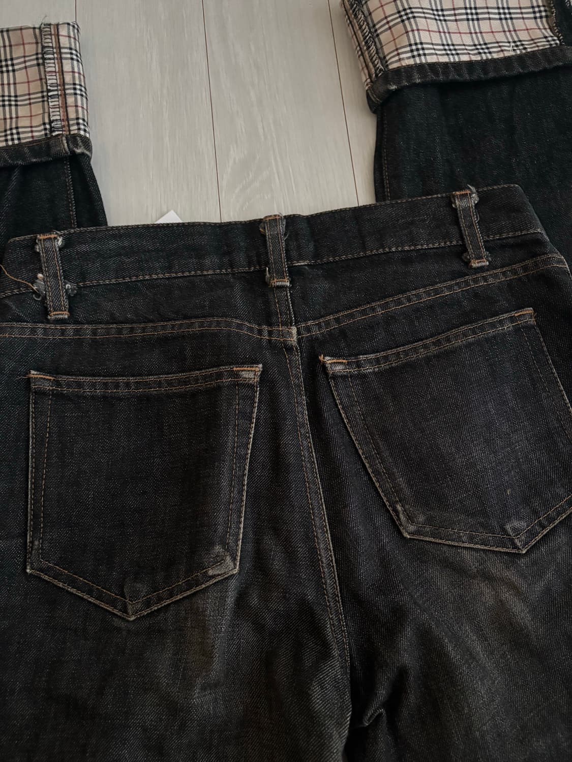 [burberry] 버버리 블루라벨 빈티지 체크 데님 팬츠 상품이미지5