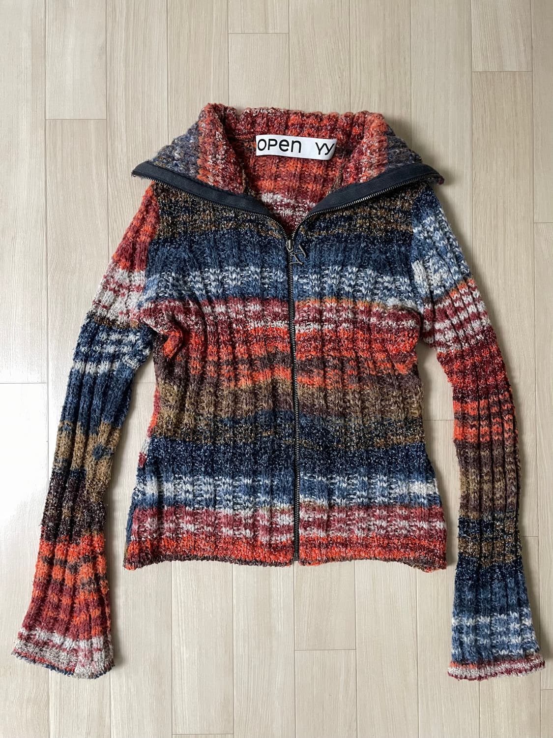 Open yy 니트 집업 상품이미지5