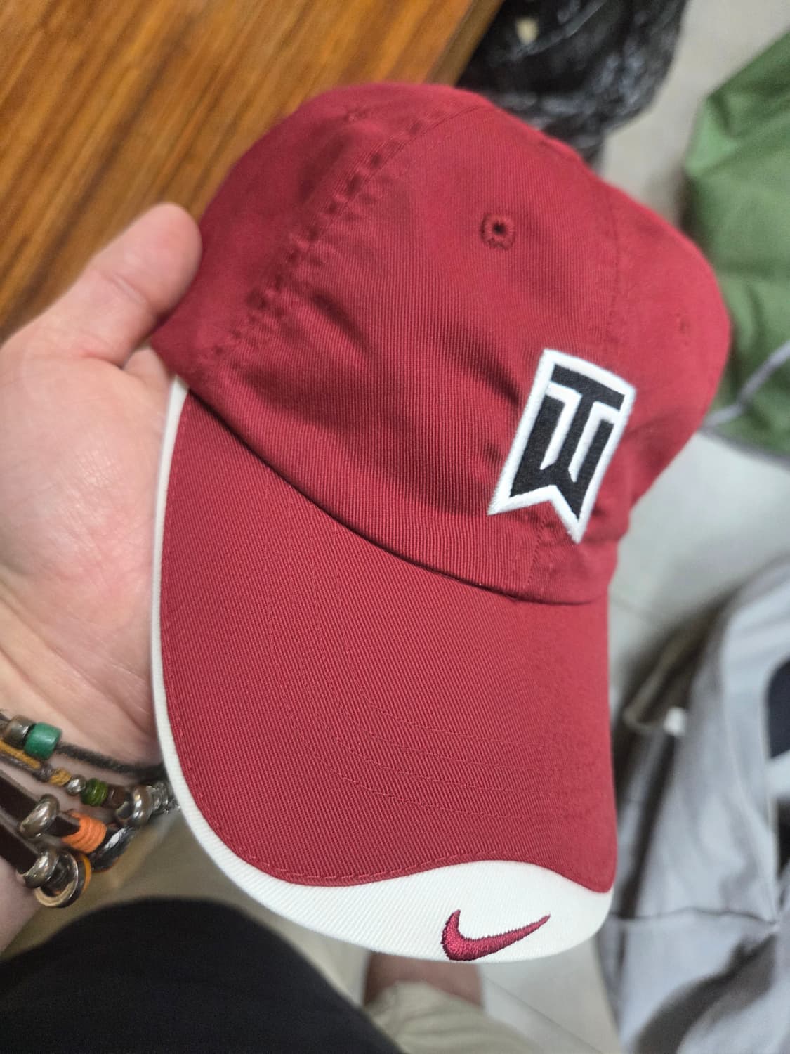 나이키 빈티지 올드스쿨 타이거우즈 모자 프리 버건디 상품이미지6
