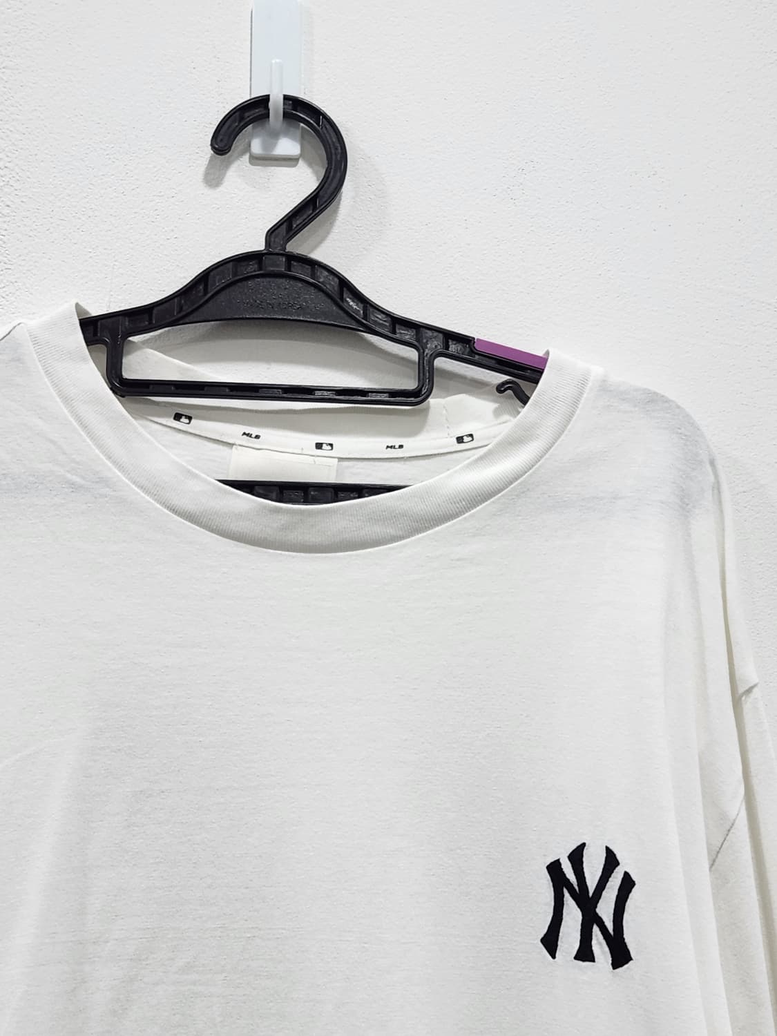 [L] MLB 뉴욕 양키스 흰색 긴팔티 롱슬리브 남성 100 상품이미지3