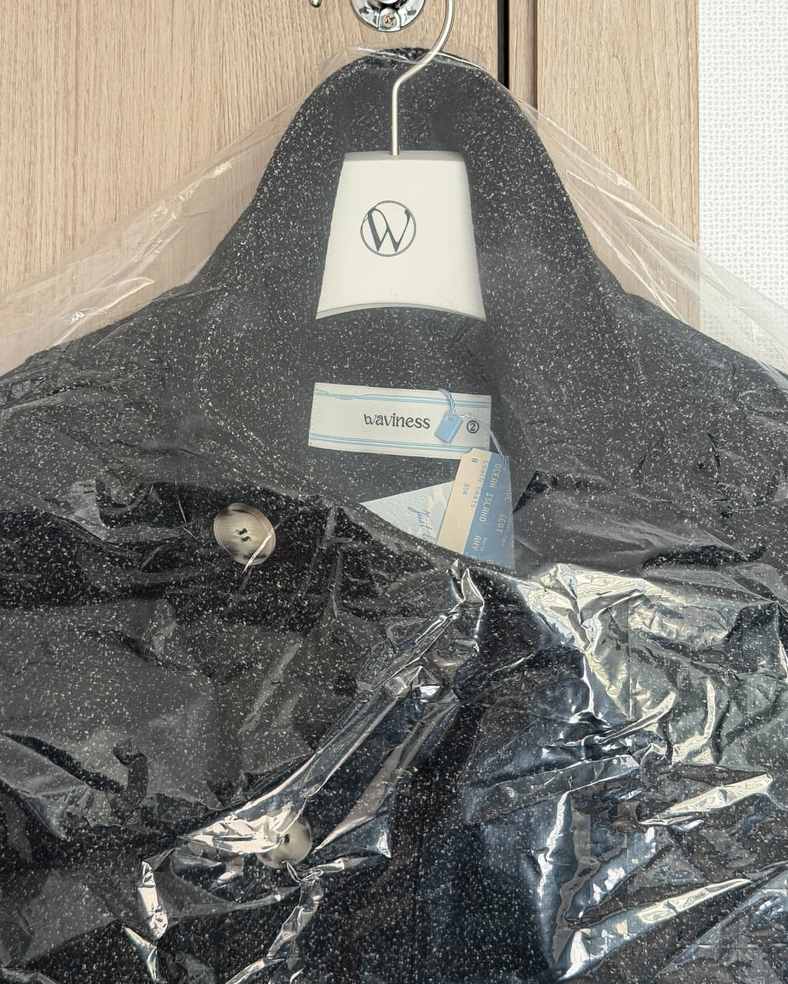 웨이비니스 하이넥 카라 자켓 블랙2 상품이미지3