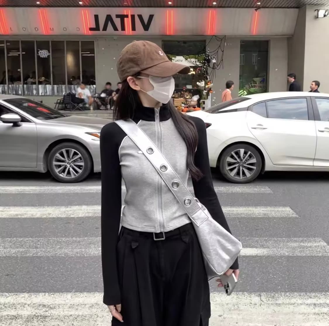 배색 집업 새상품  상품이미지1