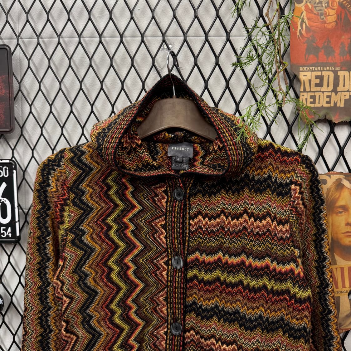 빈티지 니트 후드 롱 가디건 3D 케이블 직조패턴 포인투 주라욱 상품이미지3