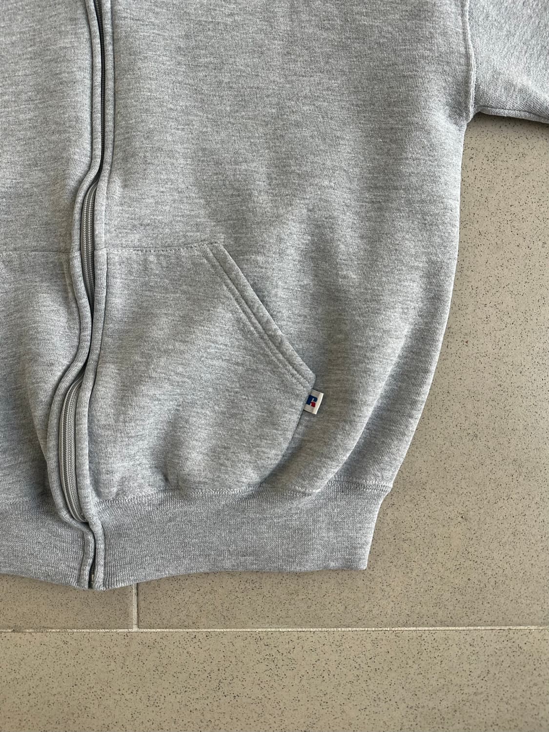 90s 빈티지 러셀 후드집업 그레이 L USA 상품이미지3