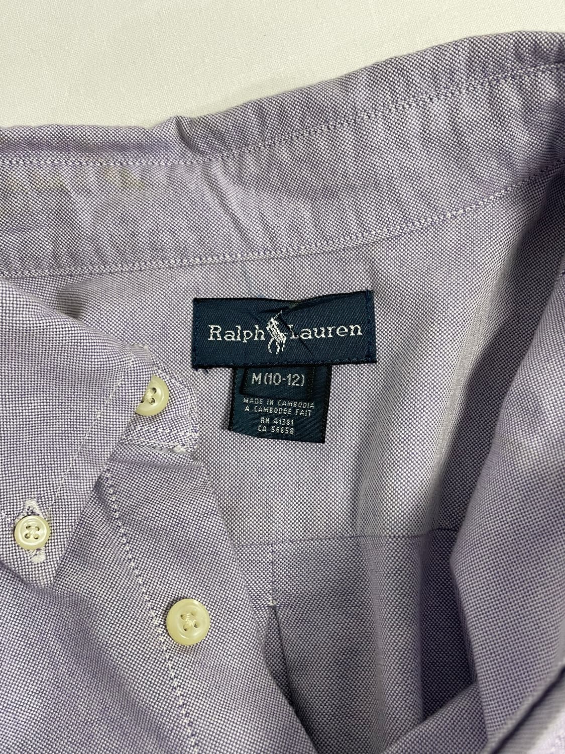 폴로 랄프로렌 라벤더 옥스포드 셔츠 kids M <640> 상품이미지6