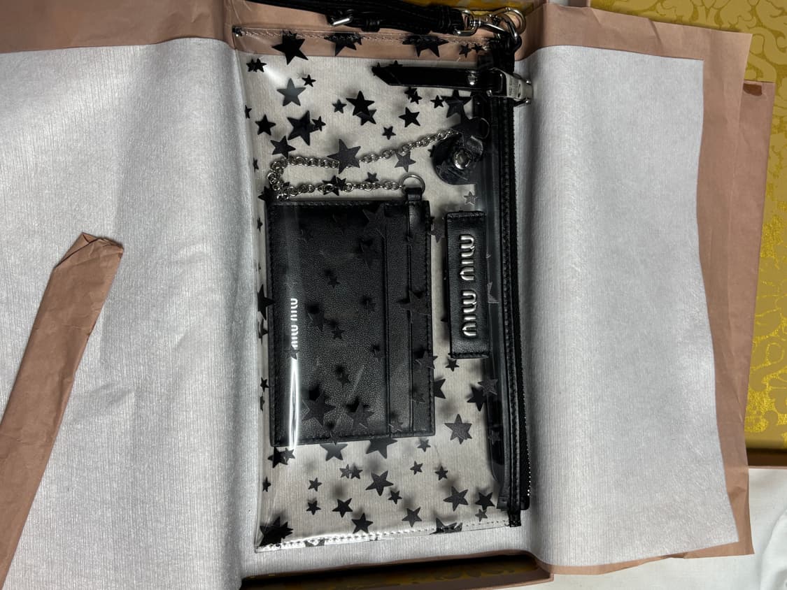 미우미우 투명 스타 파우치 + 카드지갑 세트 (새제품) 상품이미지7