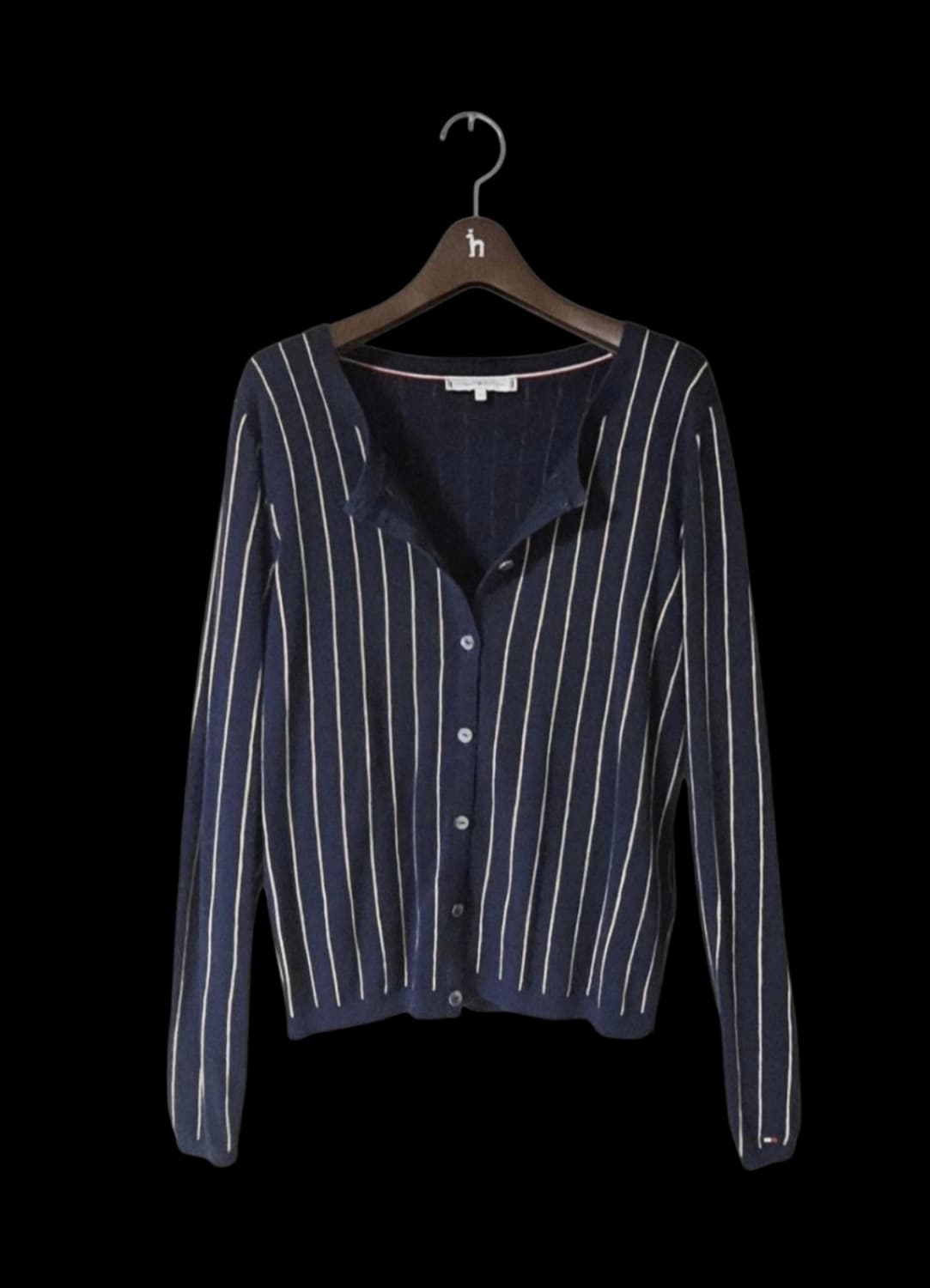 타미힐피거 여성 라운드넥 플래그 네이비 스트라이프 여성 가디건 55 상품이미지10