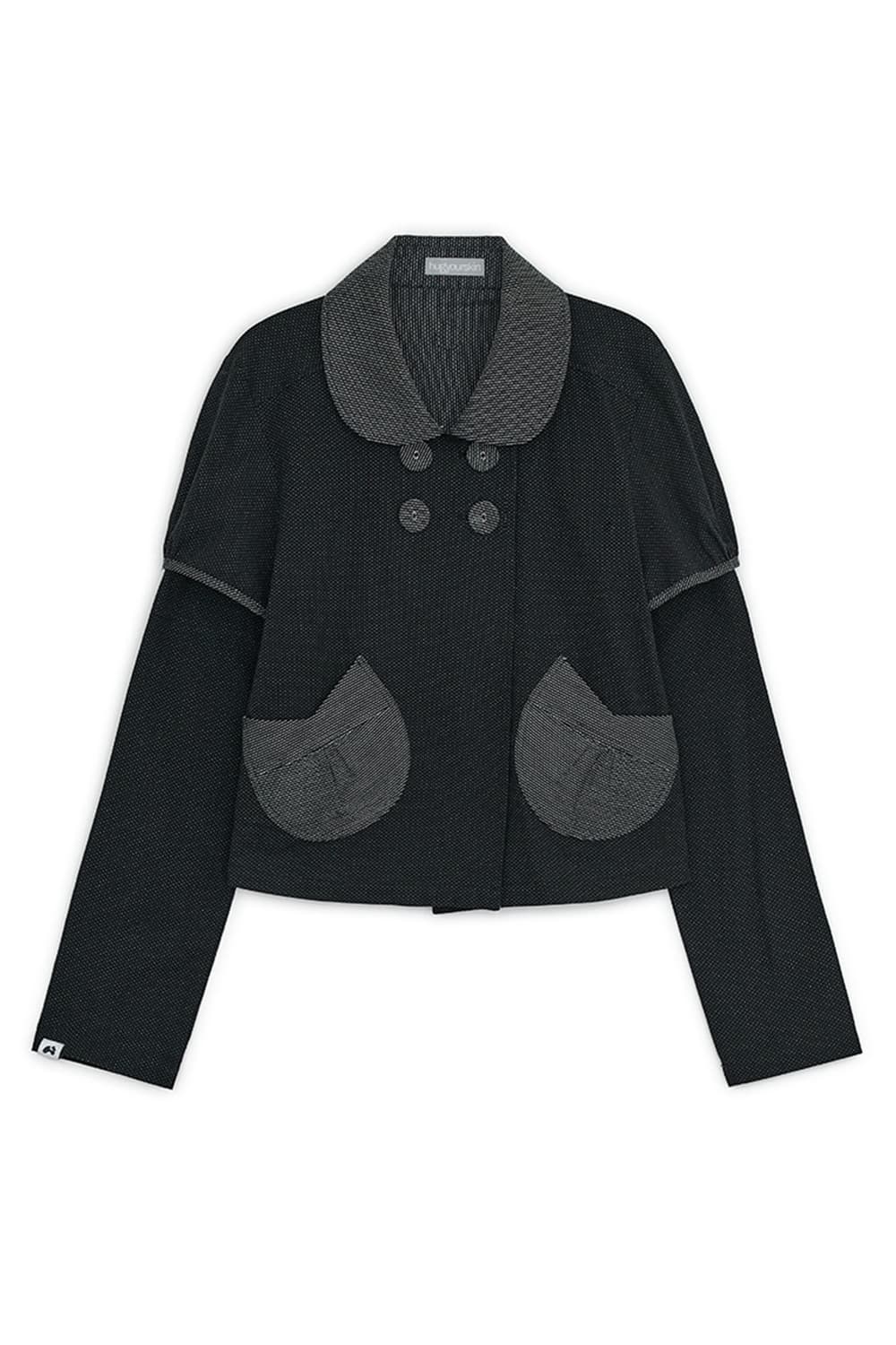 Detachable round jacket (Black) 상품이미지1