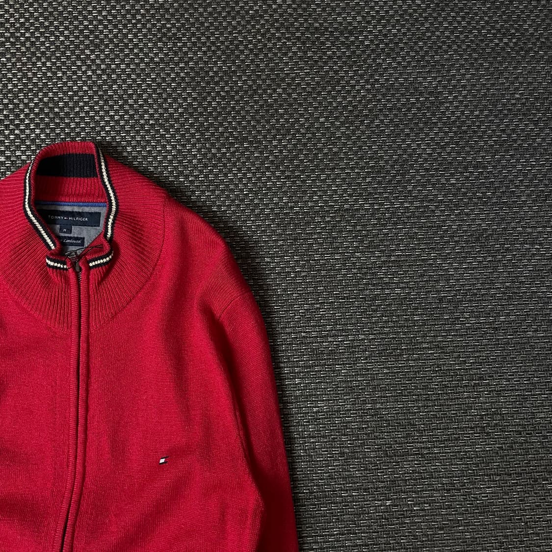 타미힐피거 레드 램스울 니트 집업 M 상품이미지3