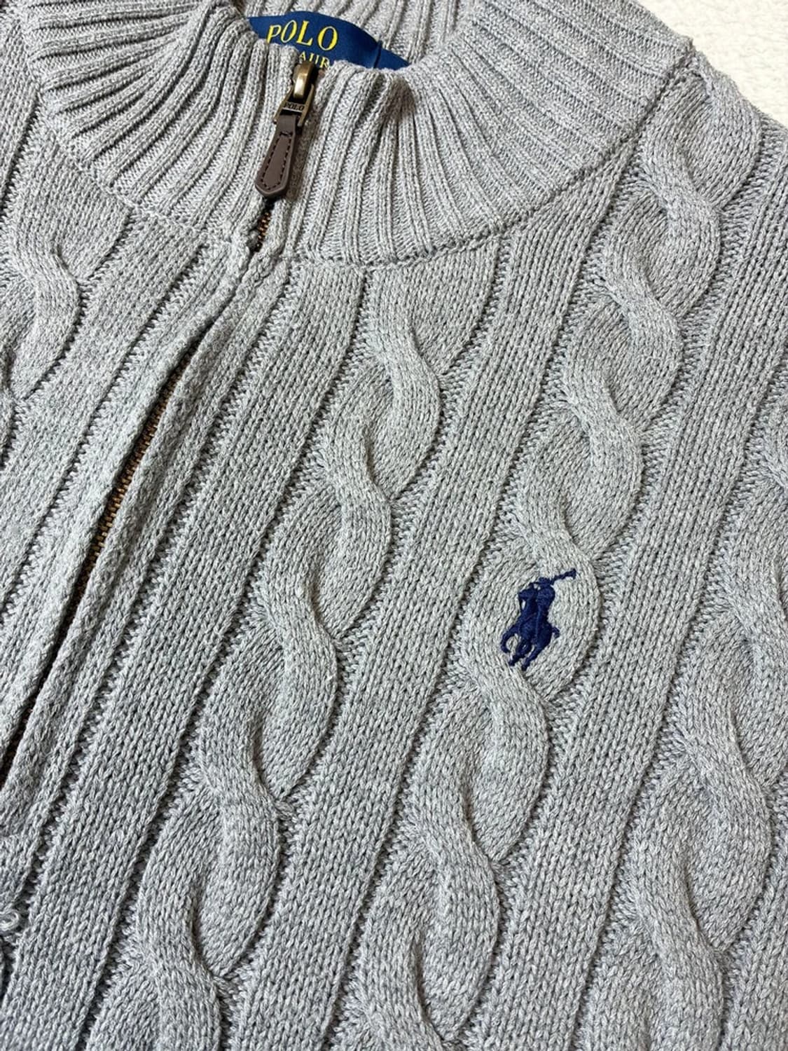 폴로 랄프로렌 신형 큐알 하프 집 케이블 니트 PN7384 상품이미지3