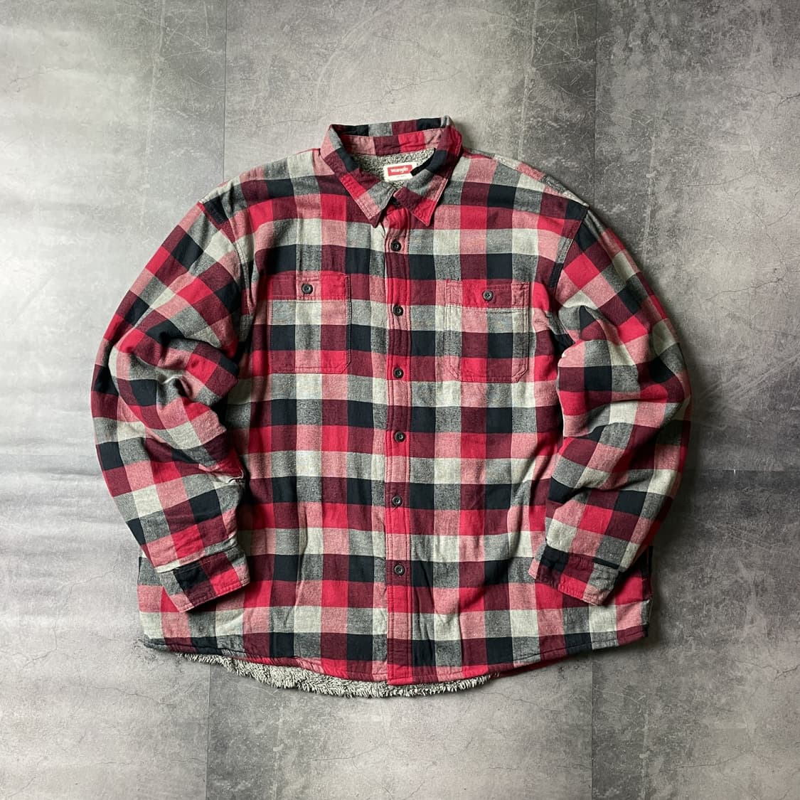 WRANGLER 랭글러 빈티지 셰르파안감 체크 플란넬 체크자켓 상품이미지1