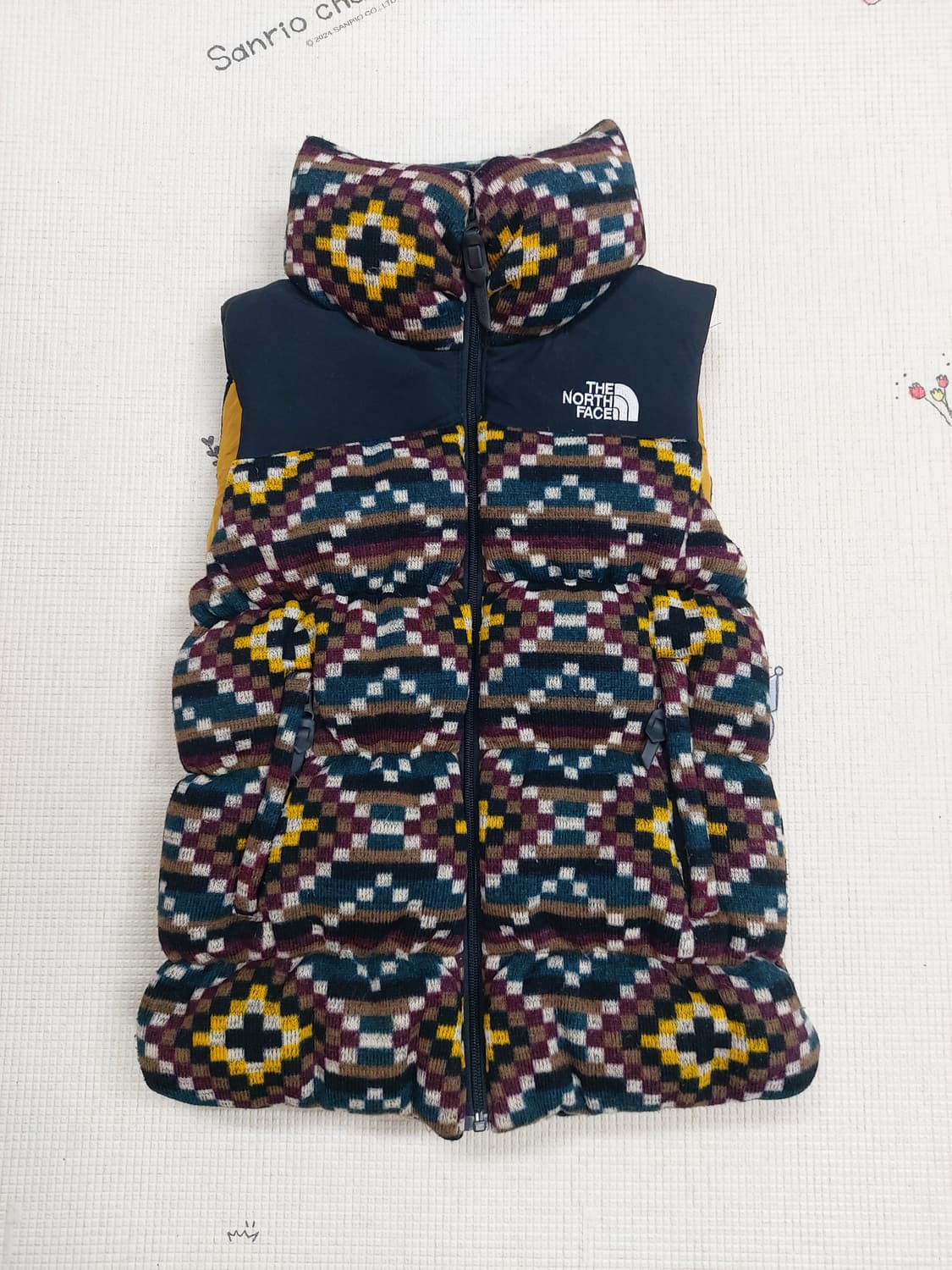 노스페이스 노르딕 패턴 패딩 조끼 80 상품이미지1