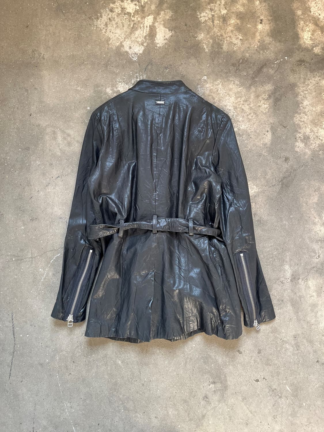 Adidas silver 리얼레더 모터 라이더 자켓  상품이미지7