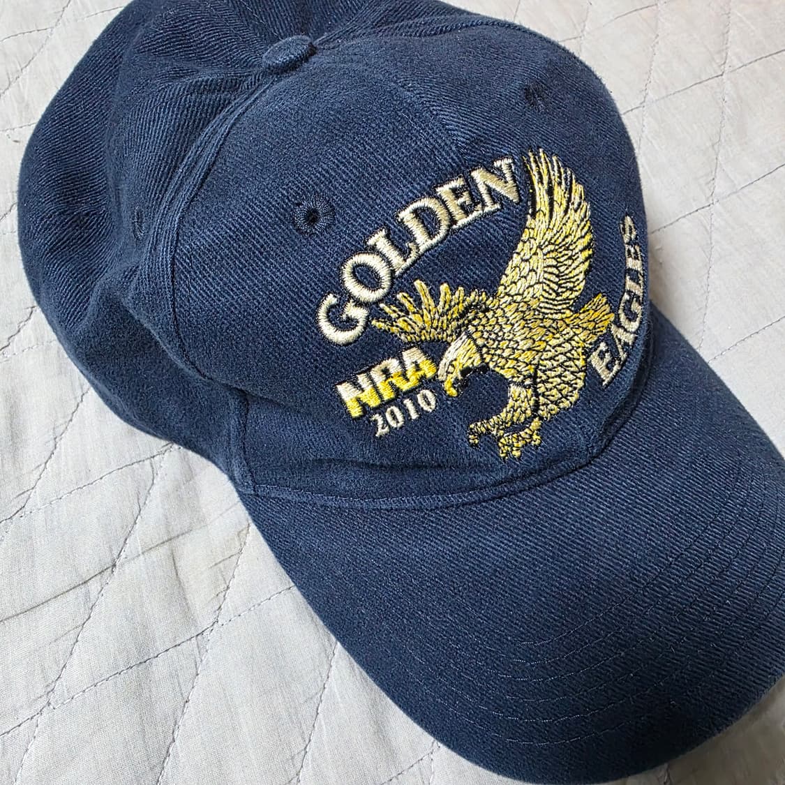 [OS] 빈티지 NRA 골든 이글 6패널 볼캡 네이비 ver 하드페이딩 상품이미지1