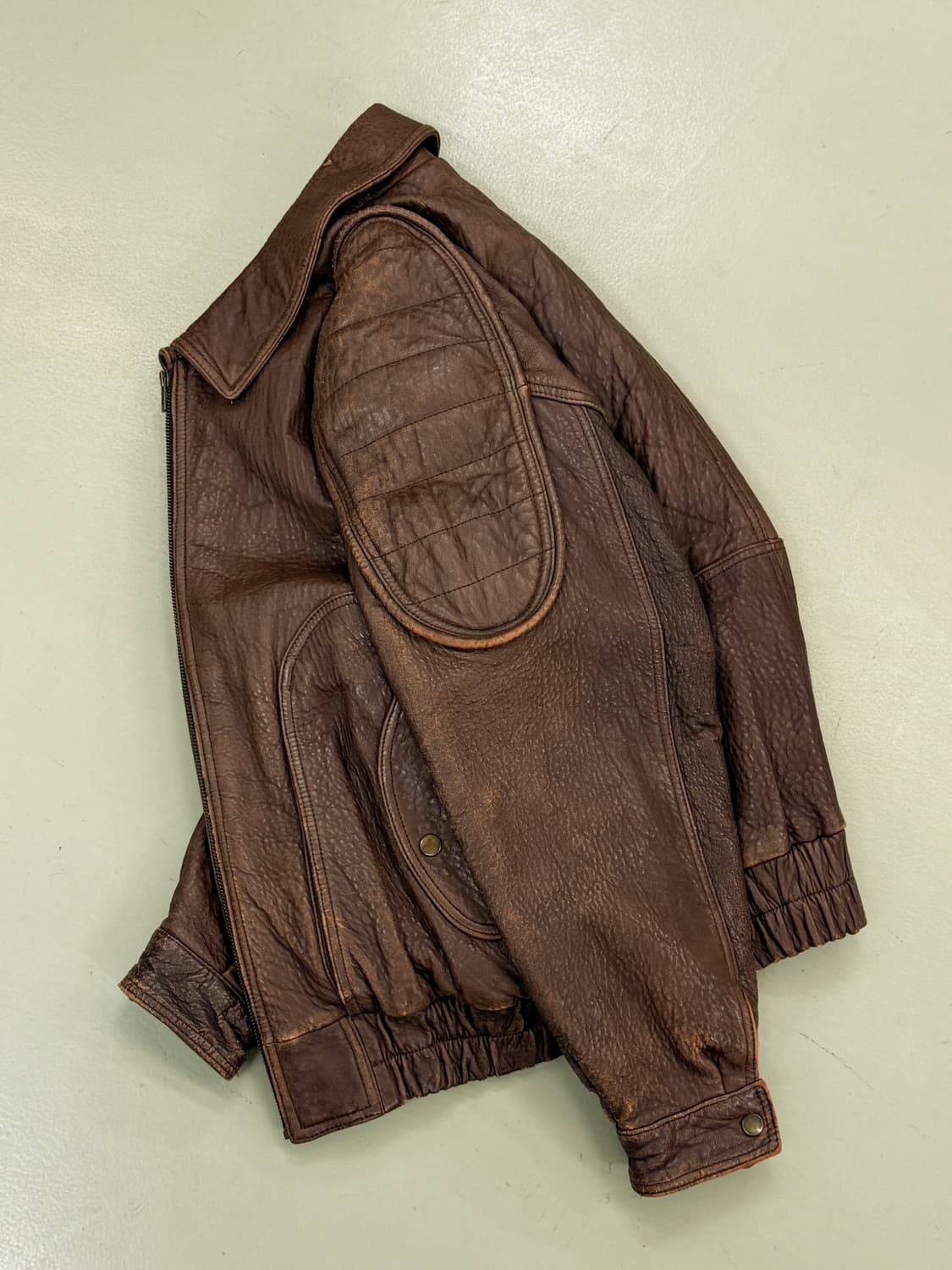 헨리 모렐 램스킨 레더 봄버 자켓 상품이미지5