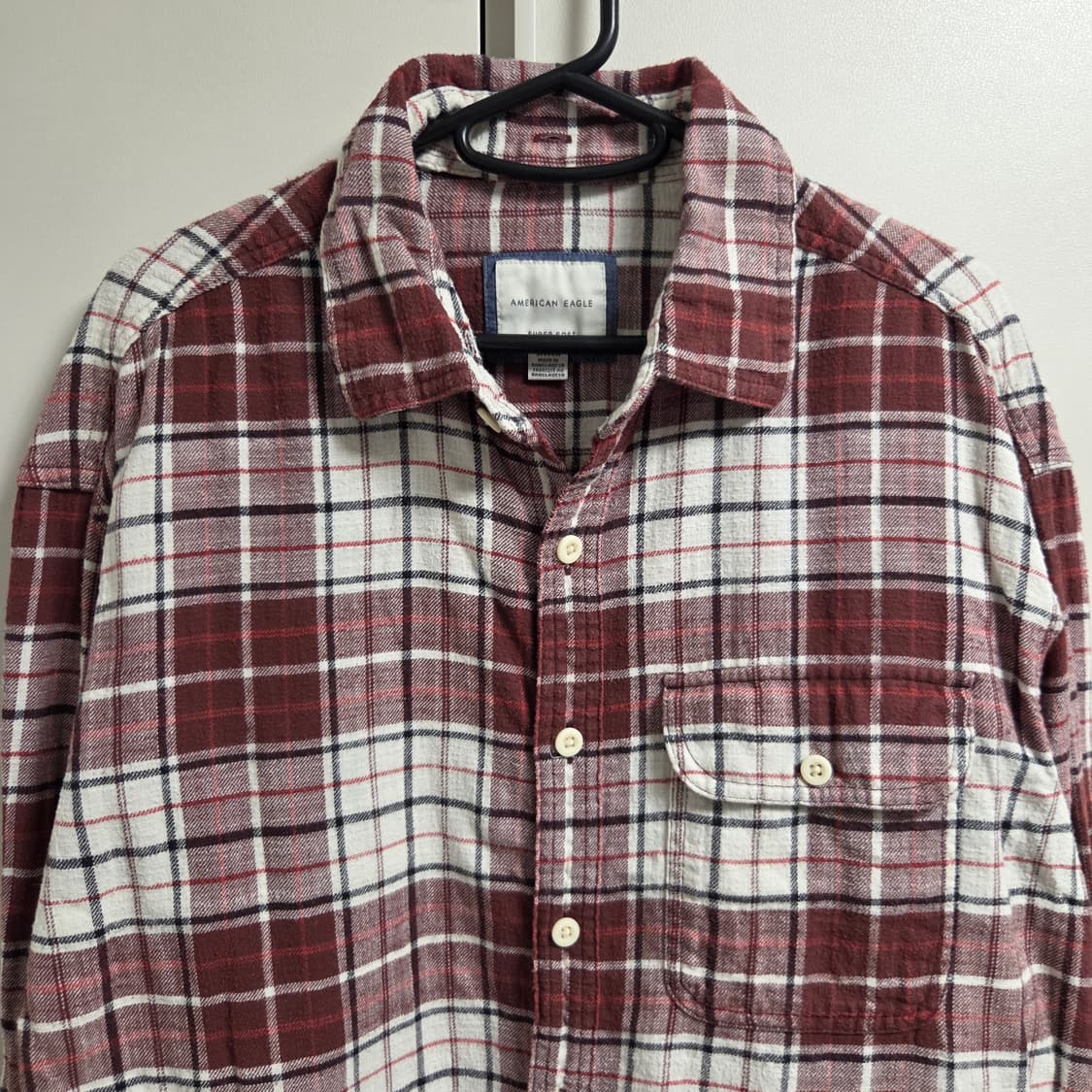American Eagle 플란넬 체크 셔츠 L(100) 상품이미지2
