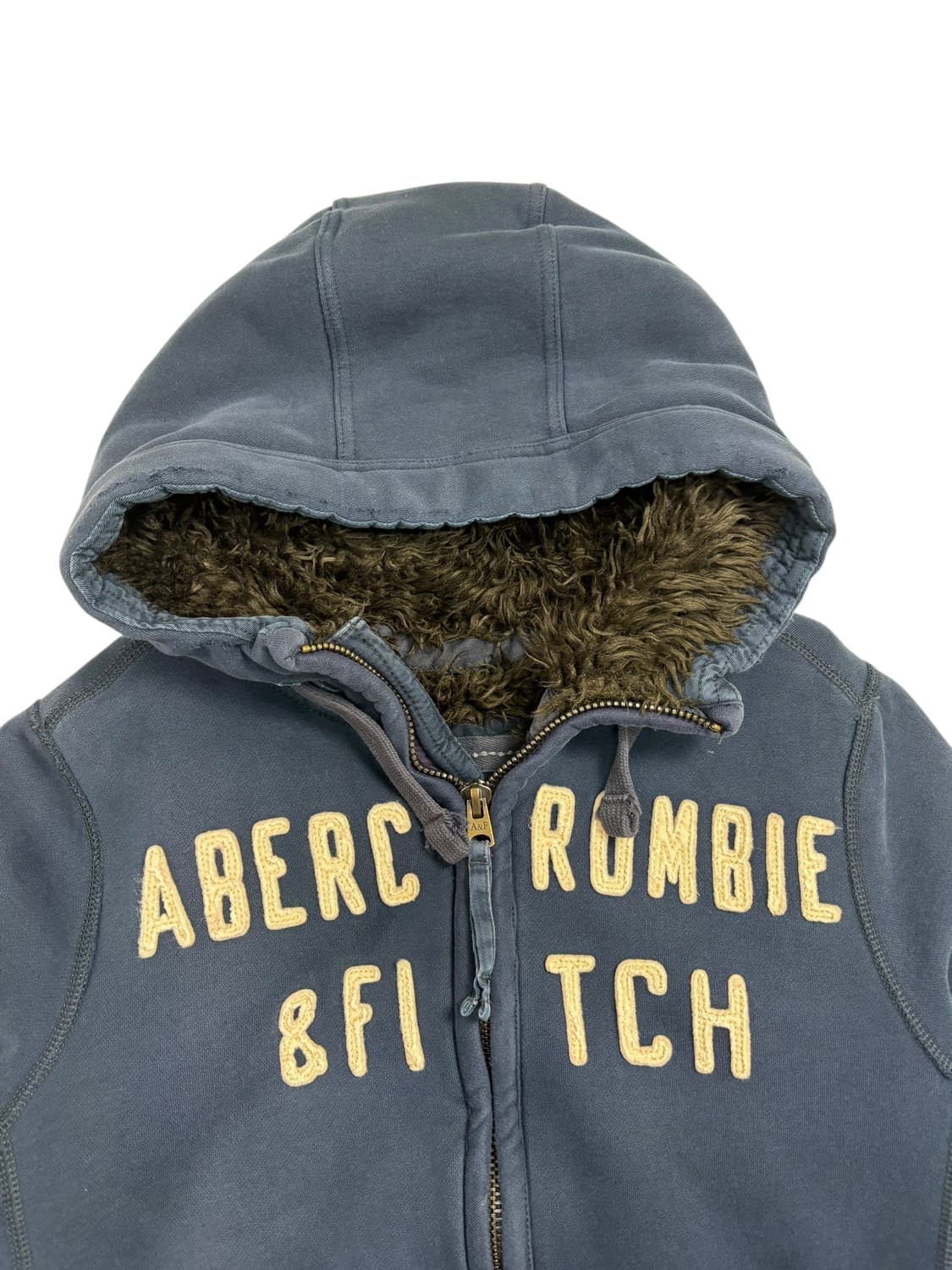 아베크롬비 퍼 후드집업 네이비 상품이미지5