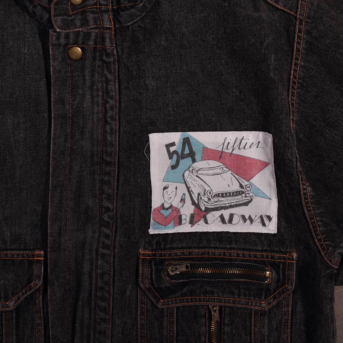 빈티지 흑청 봄버자켓 상품이미지3