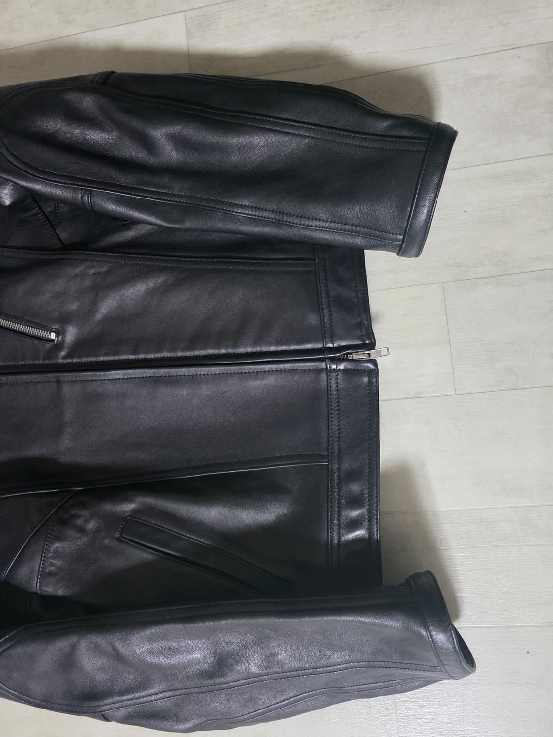 인사일런스 램스킨 바이커 자켓 S 상품이미지5