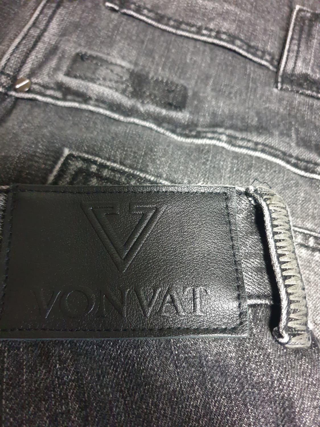 VONVAT 유틸리티 빈티지 카고 혜비 와이드 데님팬츠 흑청 (2사이즈) 상품이미지5