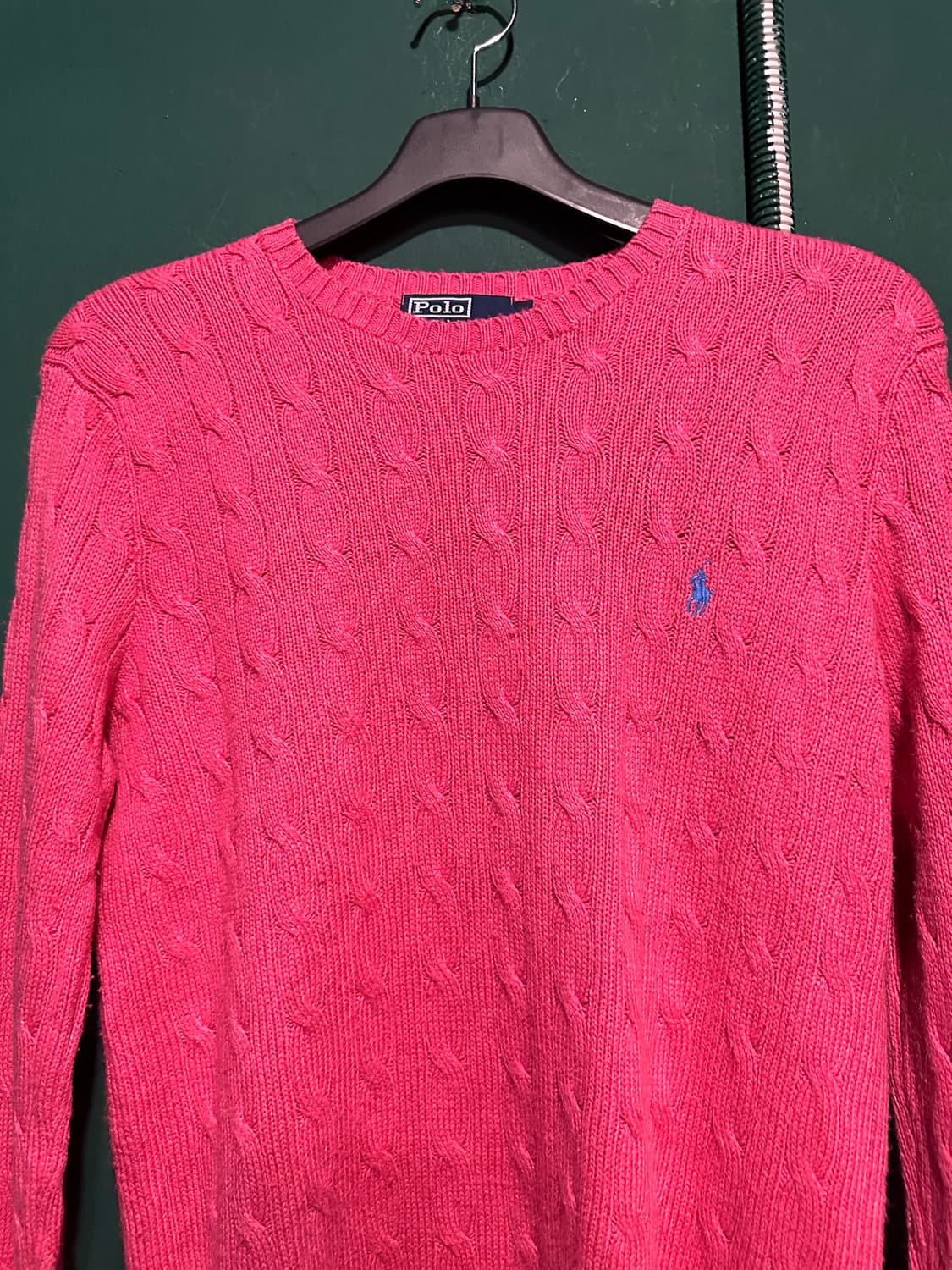 폴로 꽈베기니트 핑크 S 상품이미지2