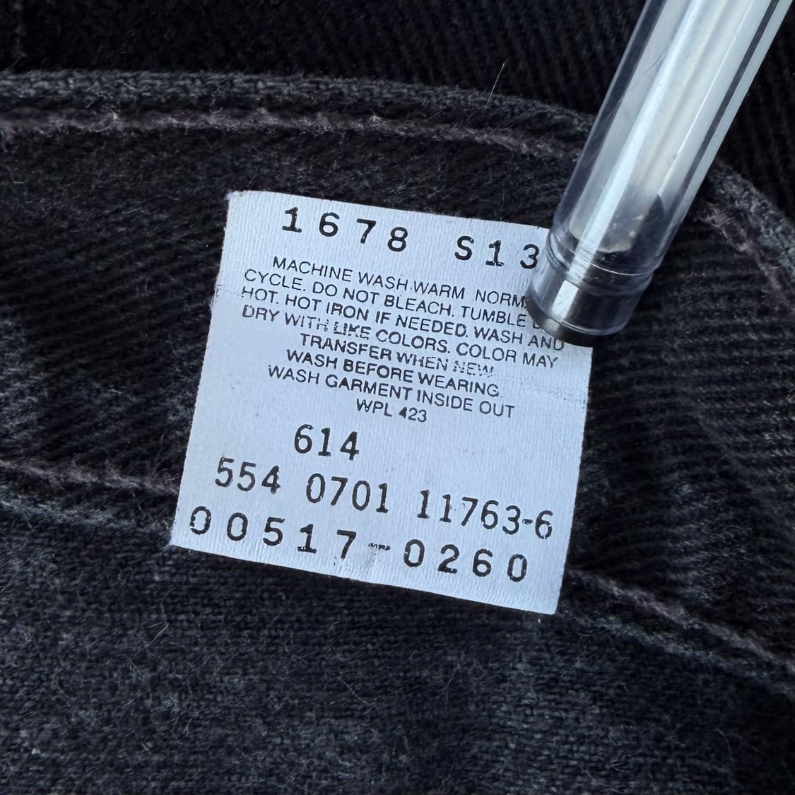 01년 USA 빈티지 리바이스 517 부츠컷 블랙 흑청 상품이미지9