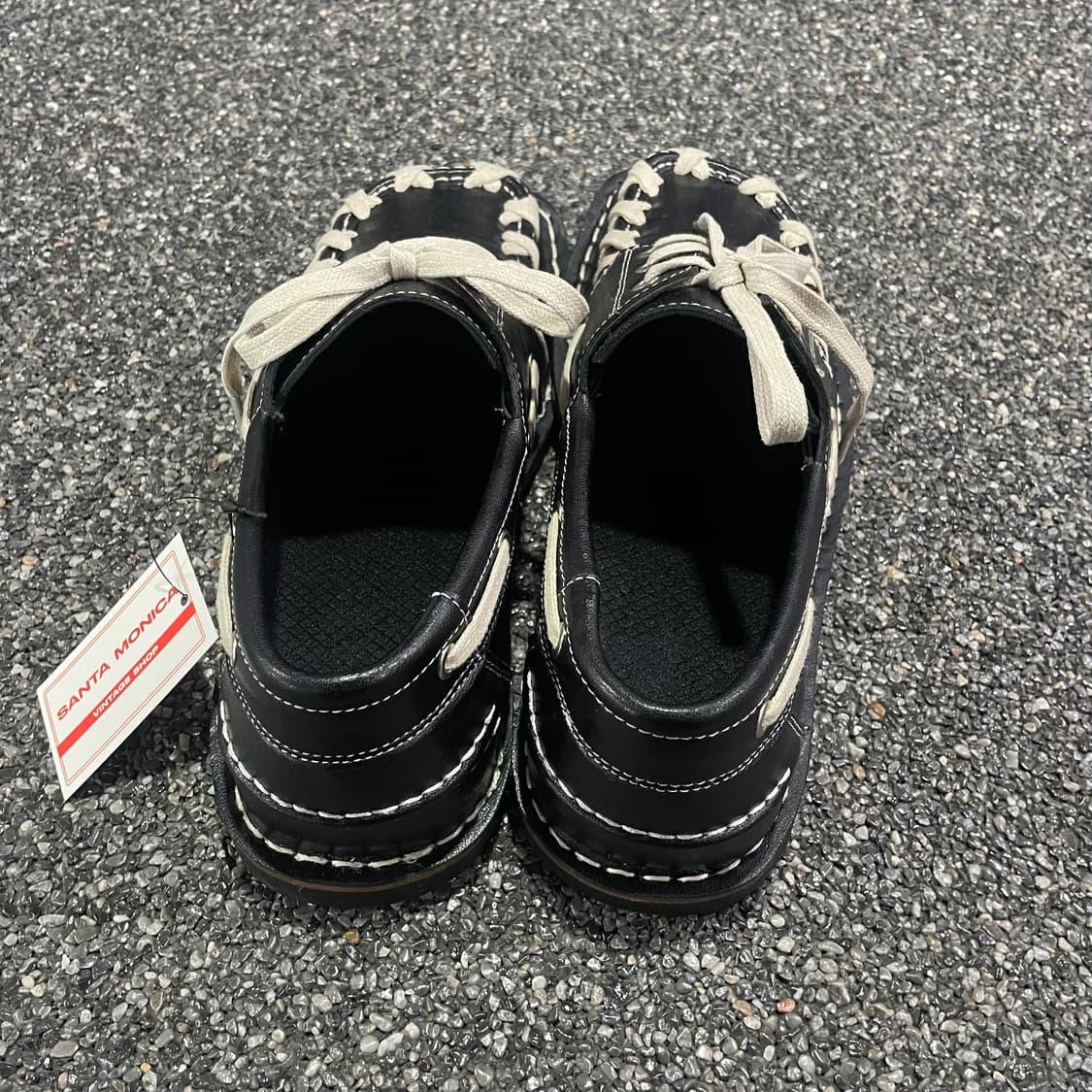 빈티지 캠퍼 에키 레이스업 블랙 레더 로퍼 B3686 상품이미지3