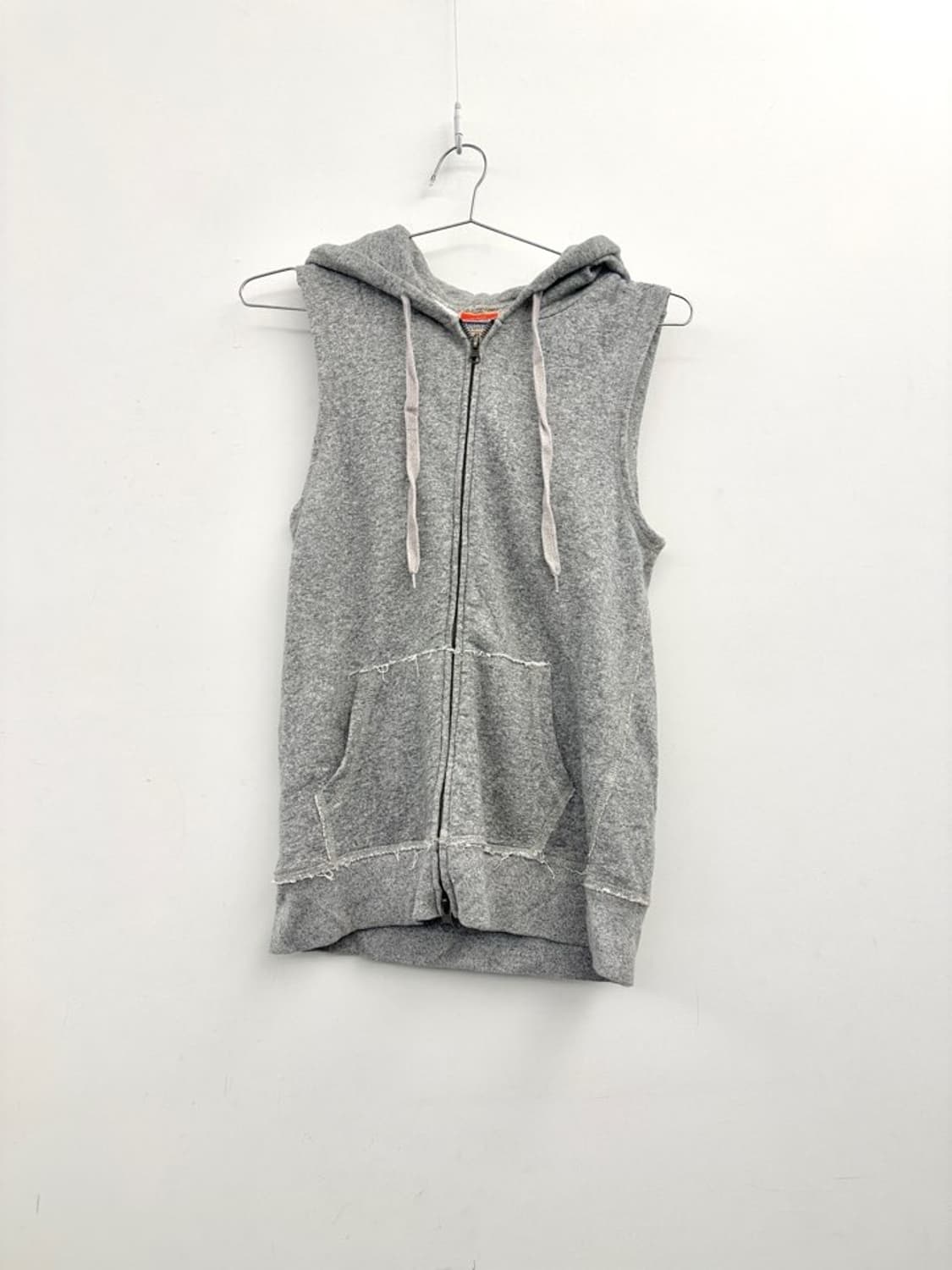 Hoody sleeveless zip up / grey 상품이미지1