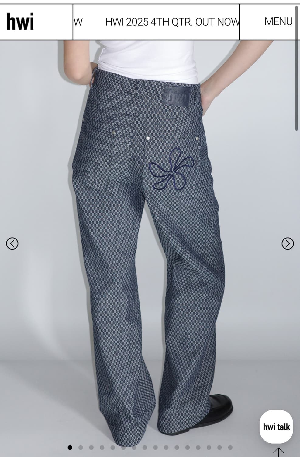 Hwi 휘 EYELET PANTS [FLOWER DENIM] 상품이미지1