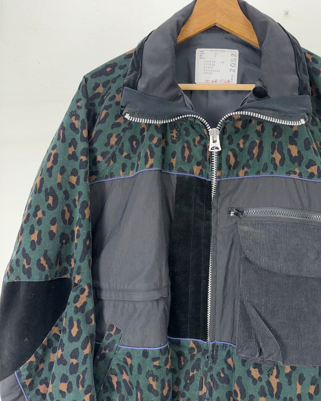 사카이 19aw 레오파드 도킹 블루종 자켓 상품이미지3