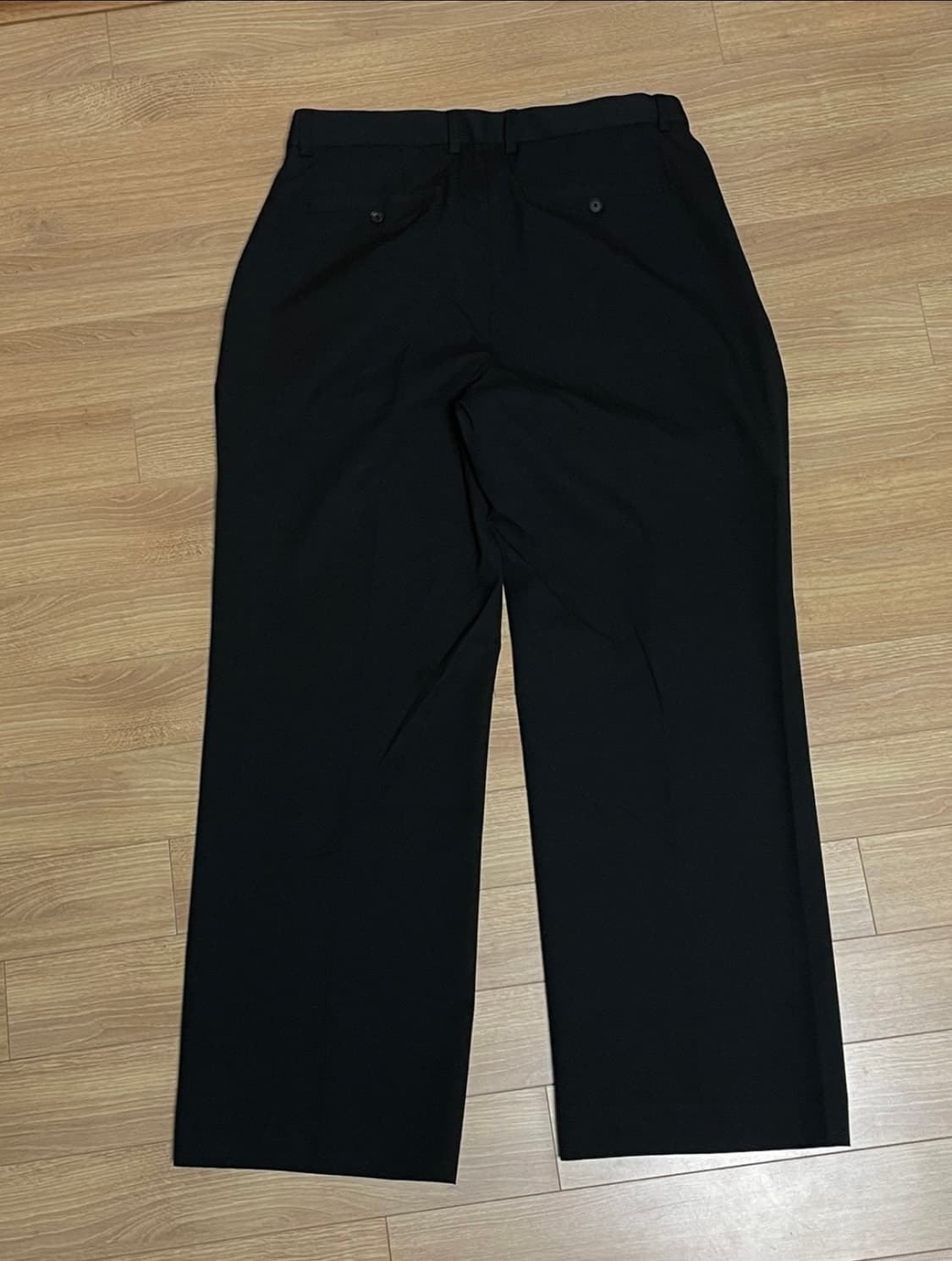 무신사 스탠다드 와이드 슬랙스 블랙 상품이미지3