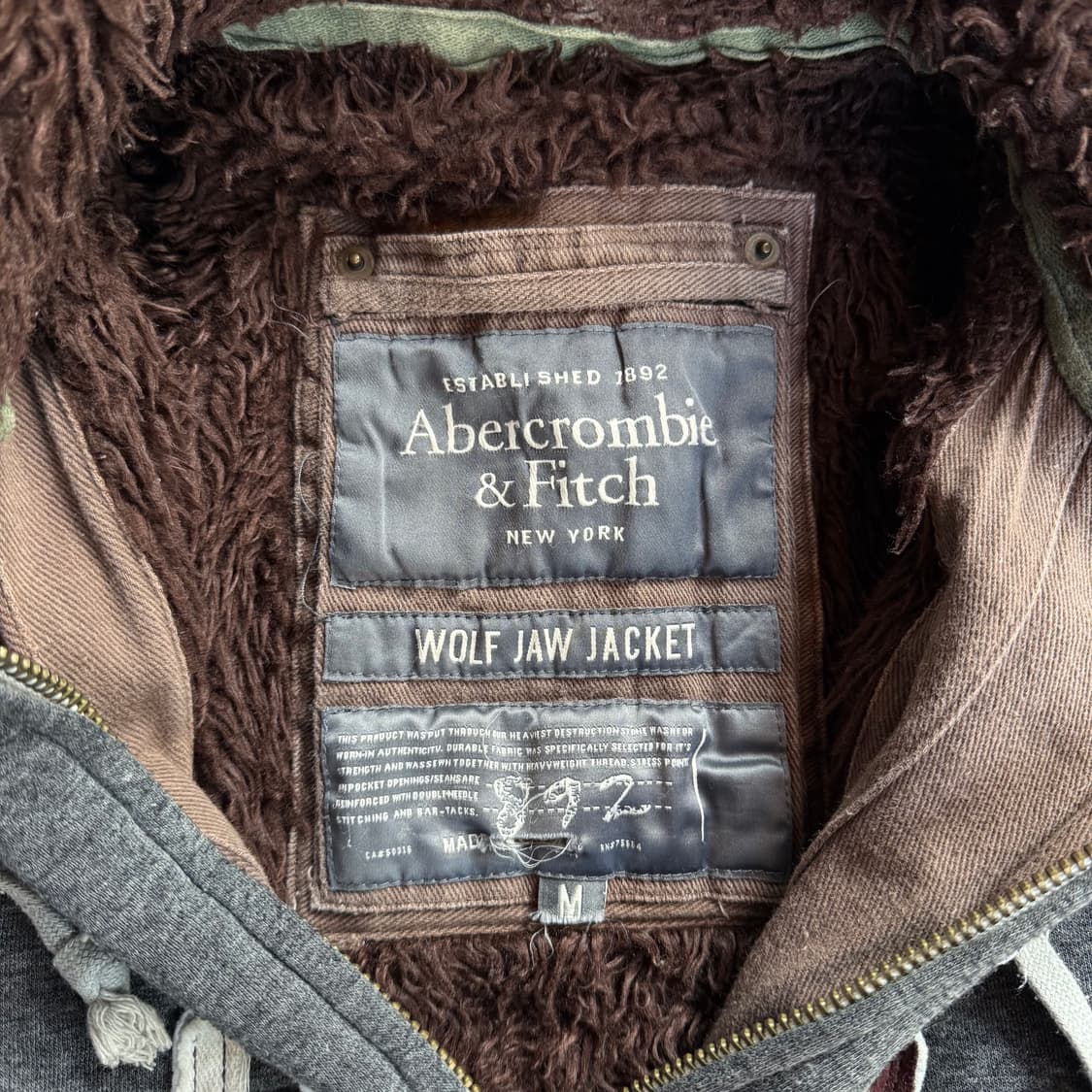 아베크롬비 양털 후드집업 상품이미지3