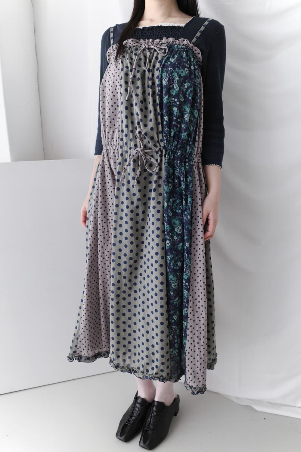 dot flower sleeveless one-piece 상품이미지5