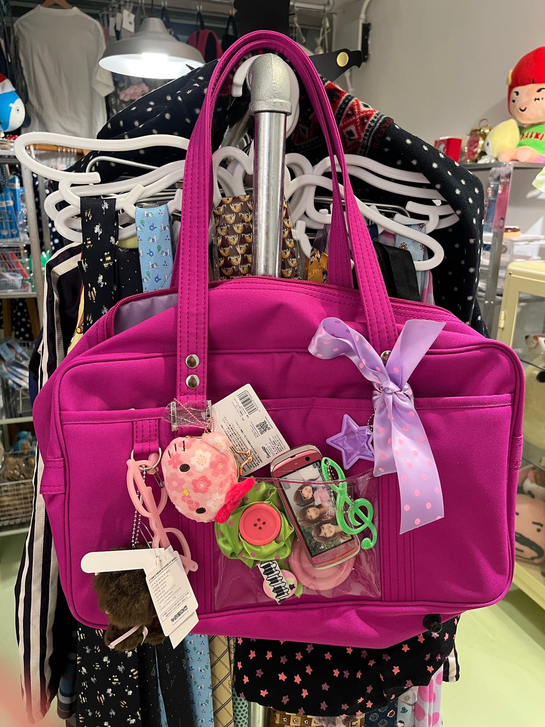 이스트보이 자주색 스쿨백 + 키링🍓 상품이미지8