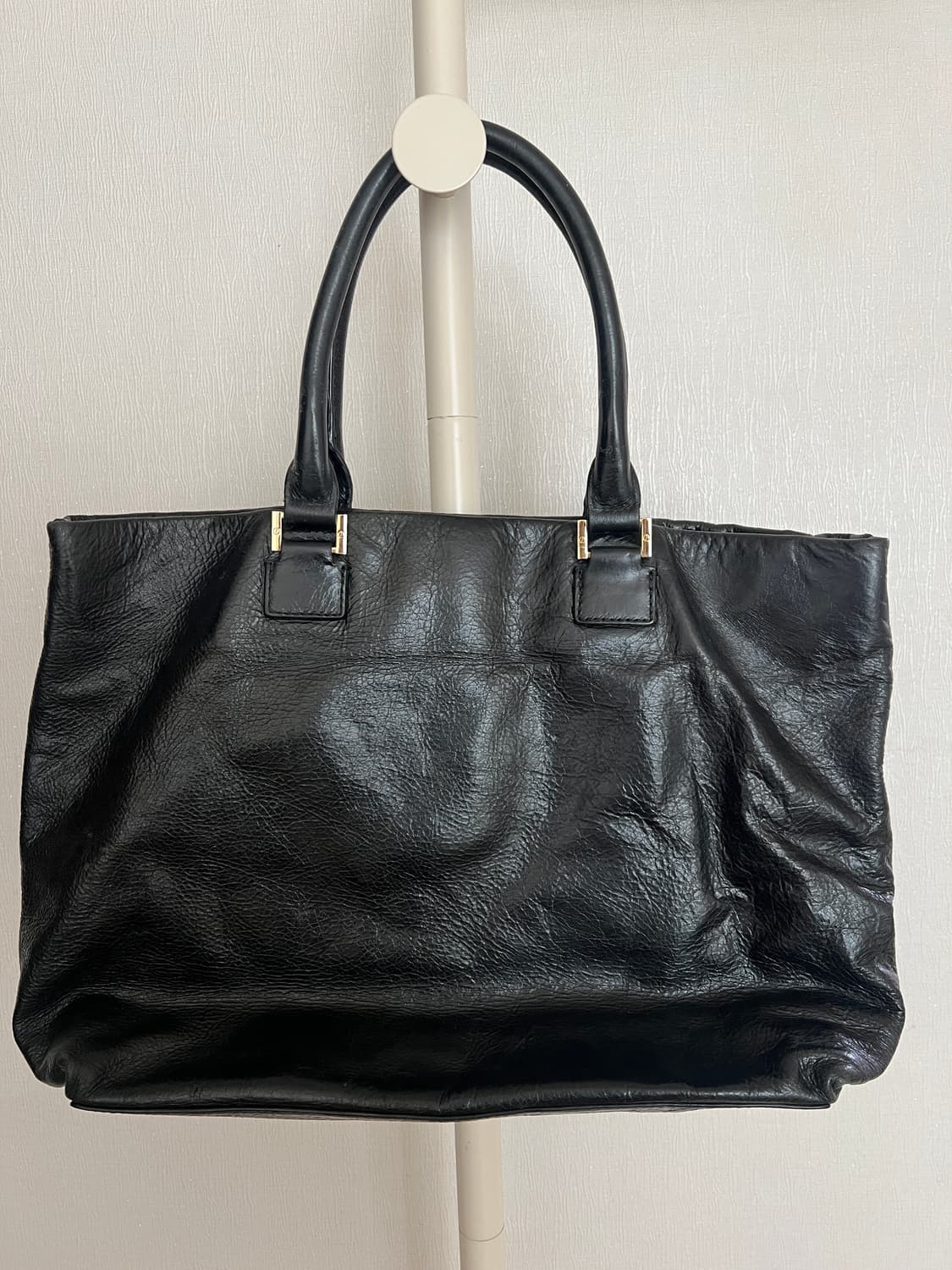 Tory Burch 토리버치 아만다 가죽 토트백 블랙 상품이미지4