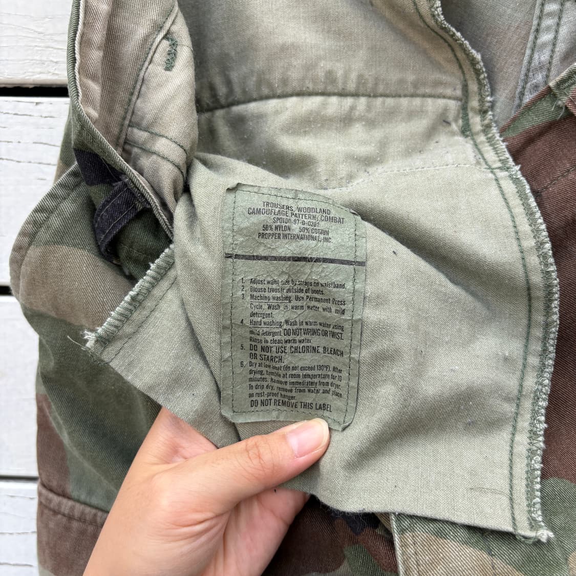 Vintage 90s 오리지널 미군 우드랜드 BDU 밀리터리 팬츠 상품이미지9